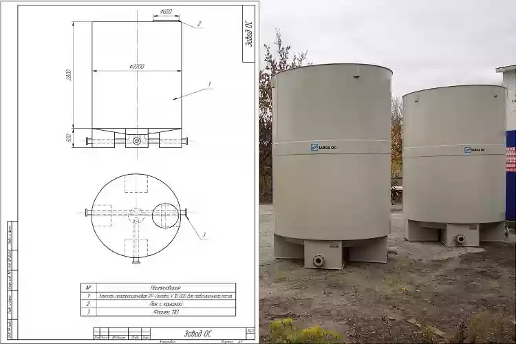 Емкость для воды пластиковая 5000л размеры